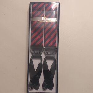 Brooks Brothers Red and Black Striped Suspenders